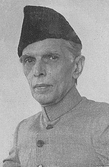 A view of Jinnah's face late in life