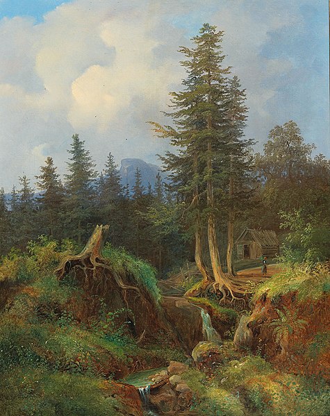File:Joseph Jonas - Landscape with Woodland Stream and decorative figures.jpg