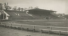 Kadriorg Stadium's roof was the largest cantilever concrete roof in the world after its completion in 1937 Kadrioru staadion 1937.jpg
