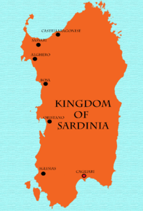 De 1448 a 1720 (excluído o arquipélago de Maddalena)