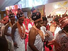 The Oba's wives, at his coronation in 2016 Kings wives.jpg