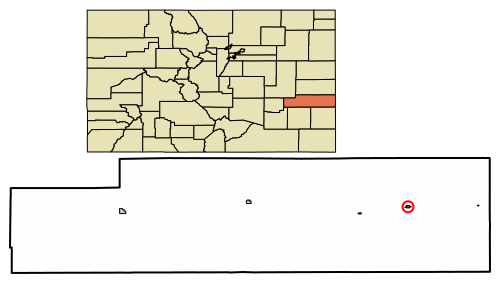 File:Kiowa County Colorado Incorporated and Unincorporated areas Sheridan Lake Highlighted 0869700.svg