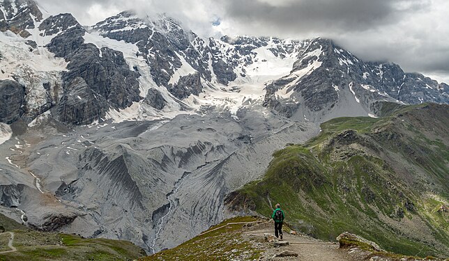 Glacier recession due to climate change