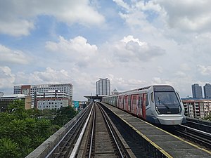 Kota Damansara MRT Station (KG06) Exterior View from Track (220724) 1.jpg
