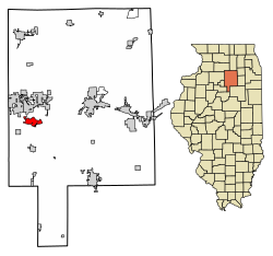 LaSalle County Illinois Incorporated and Unincorporated areas Oglesby Highlighted.svg