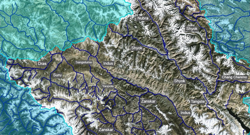 File:Ladakh UT rivers IGN Image aérienne (France) marked.png