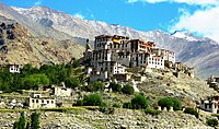 Pogled na Samostan Likir, Ladak, Indija.