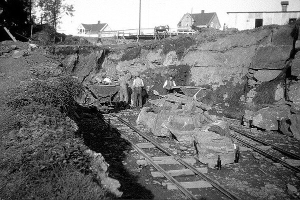 Construction of the extension from Bekkestua to Haslum in 1922