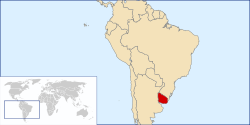 Location of ಉರುಗ್ವೆ