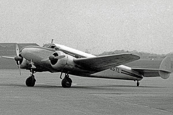 Sidney Cotton's Lockheed 12A, in which he made a high-speed reconnaissance flight in 1940.