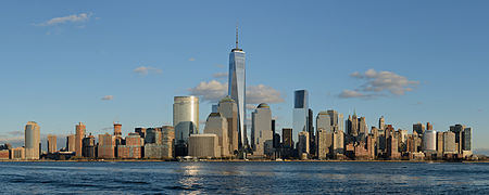 Lower Manhattan from Jersey City November 2014 panorama 1