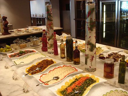 Brunch buffet at Al Khiran Restaurant (Al Bustan Palace Hotel)
