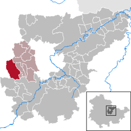 Tidigare läge för kommunen Mönchenholzhausen i Landkreis Weimarer Land