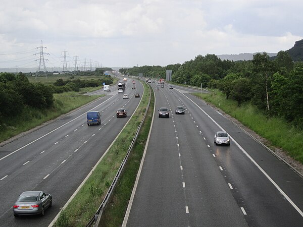 Looking east from Junction 14