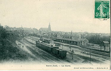 La gare au début des années 1900, vue depuis la rue des Vignes.