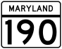 Marqueur de la route 190 du Maryland