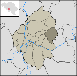 Ubicación en el municipio de Charleroi