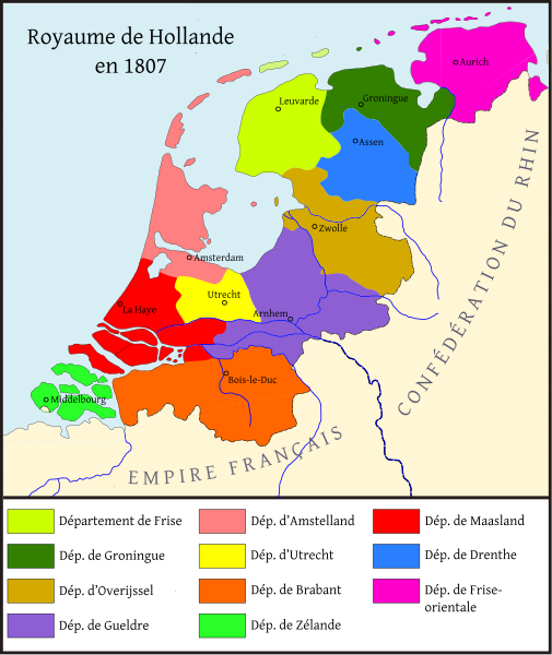 File:Map Kingdom of Holland 1807-fr.svg