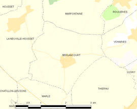 Mapa obce Berlancourt