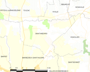 Poziția localității Saint-Médard