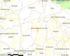 Poziția localității Notre-Dame-du-Touchet