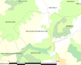 Mapa obce Neuviller-lès-Badonviller