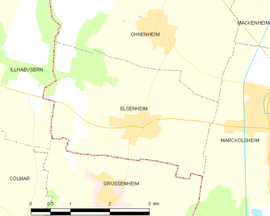 Mapa obce Elsenheim