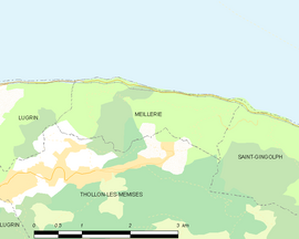 Mapa obce Meillerie
