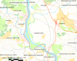 Mapa obce Caderousse