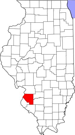 map of Illinois highlighting St. Clair County
