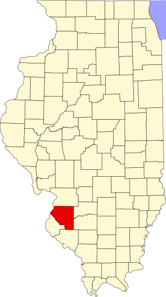 Fitxategi:Map of Illinois highlighting St. Clair County.svg