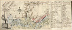 Karta över Kherson, daterad ca 1800.