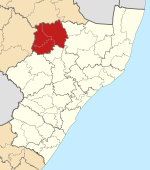 Map of KwaZulu-Natal with Amajuba highlighted (2016).svg