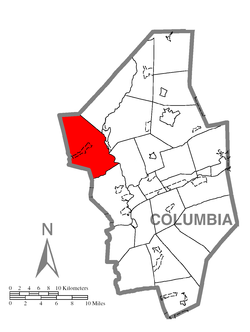 Vị trí trong Quận Columbia, Pennsylvania