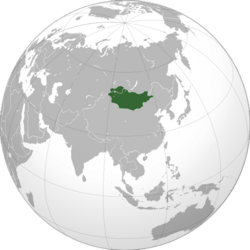 Розташування Монголії