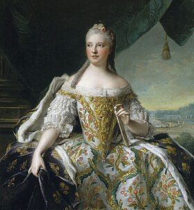 Marie Josèphe of Saxony as Dauphine of France by Jean-Marc Nattier (1751).jpg