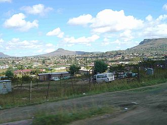 View from the main road south in Maseru Maseru Leotho main south.jpg