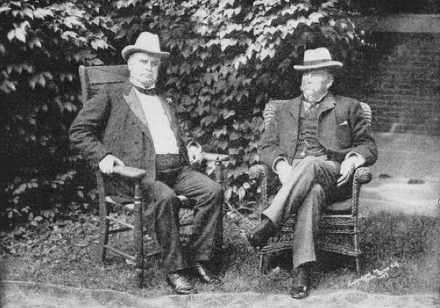 McKinley (left) and Hobart, photographed in Long Branch, New Jersey during the summer of 1899
