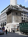 The east base of the Monument to the Great Fire of London