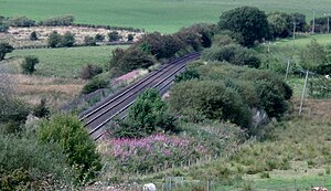 Mjesto platforme tunela Mossgiel, Mauchline, Istočni Ayrshire, Škotska.jpg