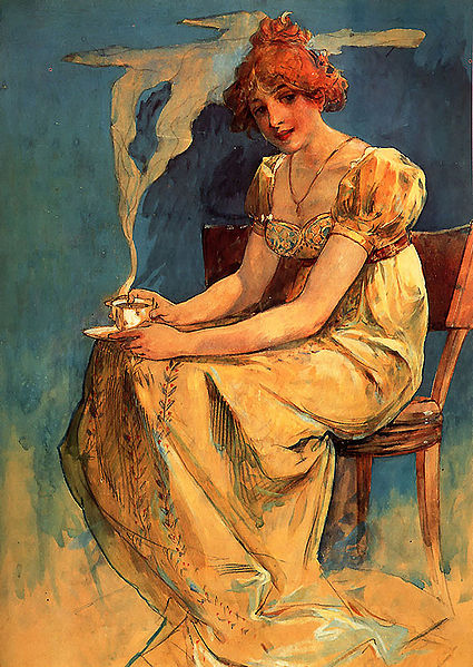 File:Mucha-Untitled (seated woman with coffee cup, watercolor).jpg