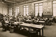 Murals in workroom of the New York City Farm Colony, 1938