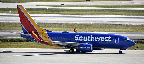 Southwest Airlines Boeing 737 at PBI