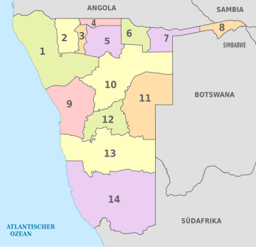 Organización territorial de Namibia