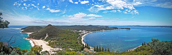 Looking south from Tomaree Headland