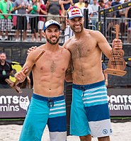 Nick Lucena and Phil Dalhausser at the AVP Austin Open 2017.jpg