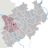Lage der Stadt Mülheim an der Ruhr in Nordrhein-Westfalen
