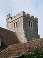 The tower of the medieval Holy Trinity Church in Queenborough on the Isle of Sheppey. [64]