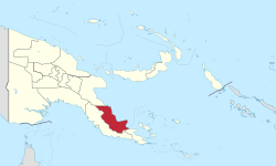 Põhjaprovintsi asend Paapua Uus-Guineas