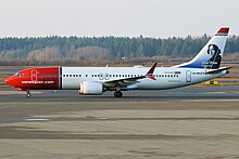 Un Boeing 737 MAX 8 di Norwegian.